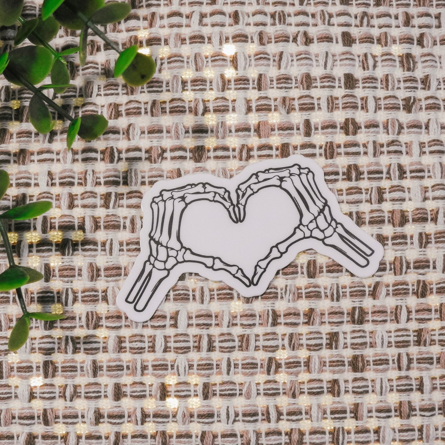 Skelly Heart Sticker