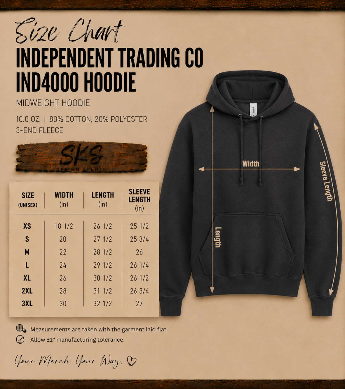 CUSTOM LOGO | Unisex Hoodie [INDEPENDENT TRADING CO.]