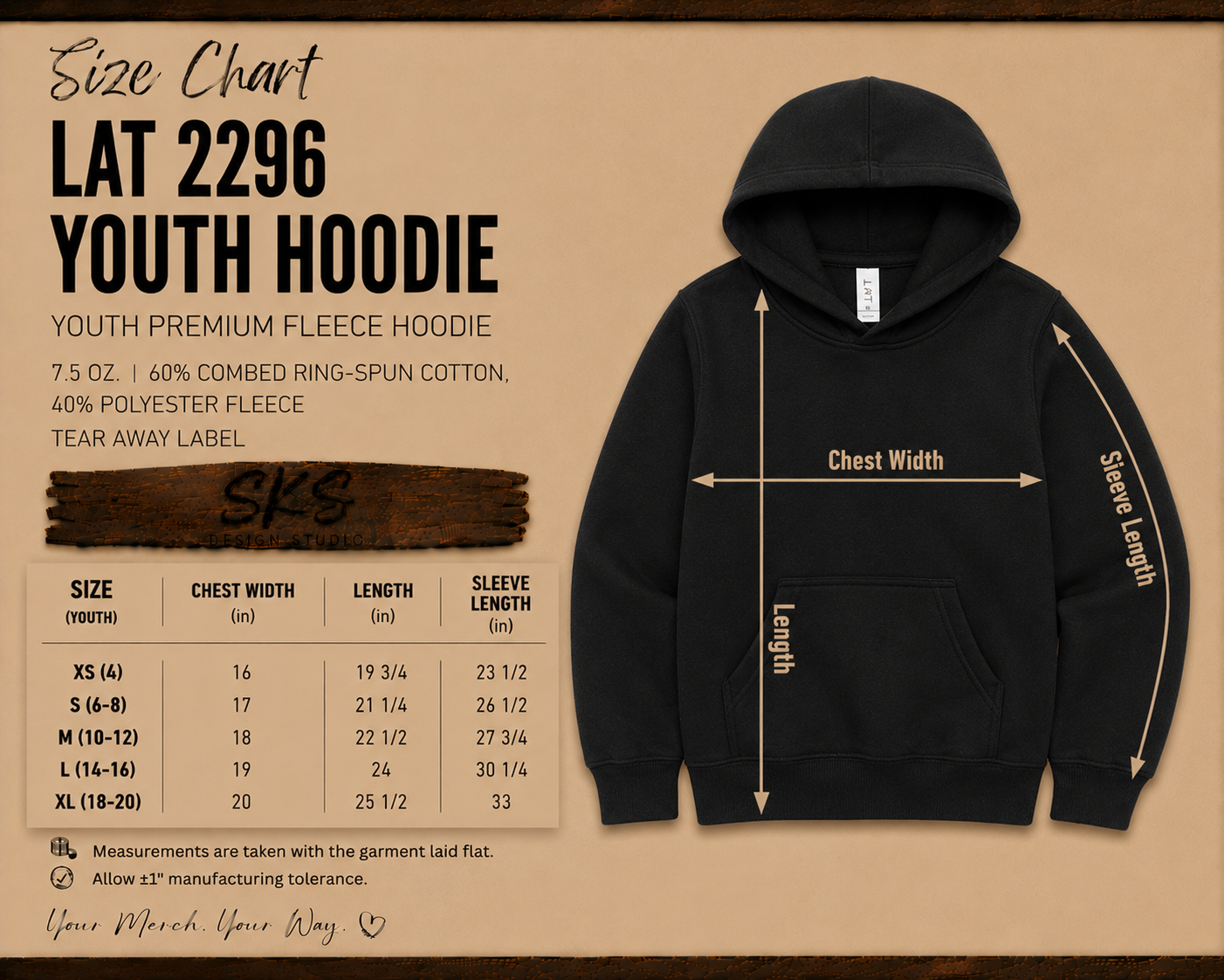 CUSTOM LOGO | Youth Hoodie Sweatshirt [LAT]