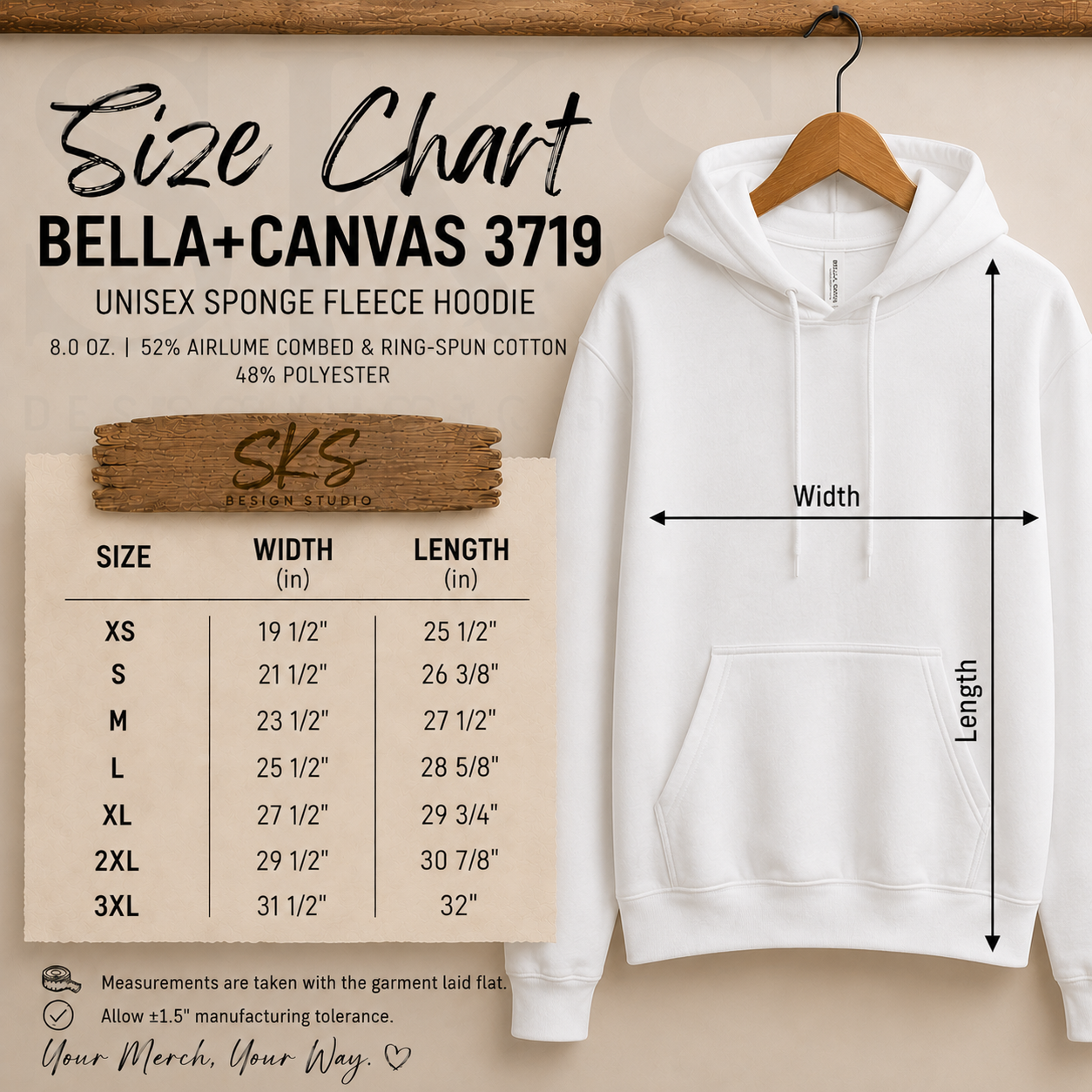CUSTOM LOGO | Unisex Hoodie Sweatshirt [BELLA CANVAS]