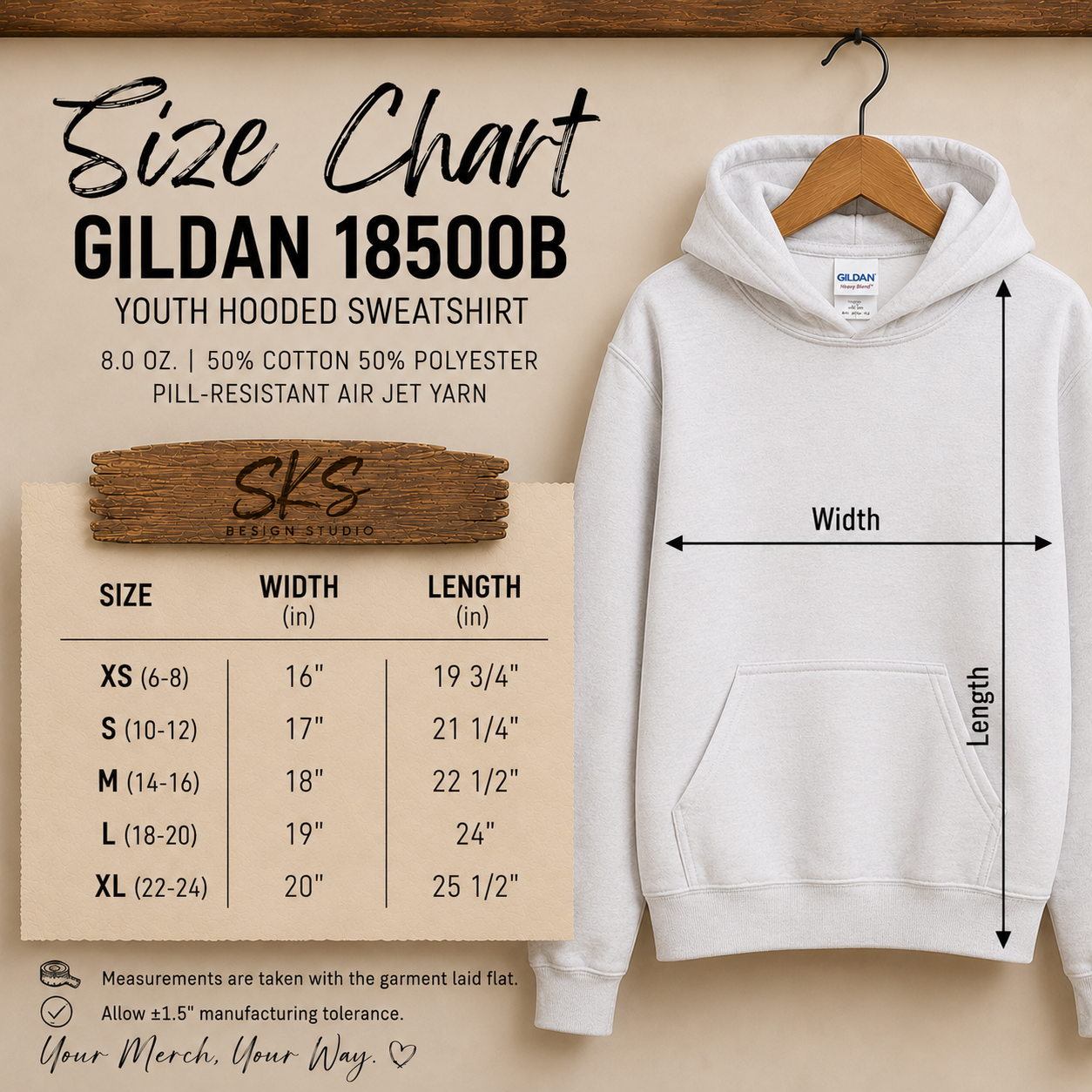 CUSTOM LOGO | Youth Unisex Hoodie Sweatshirt [GILDAN]