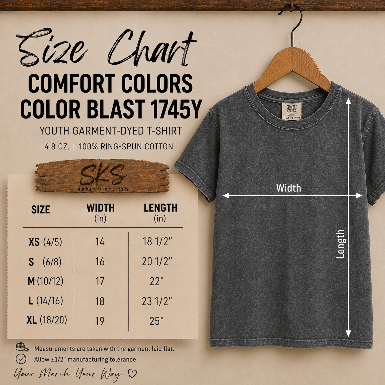 CUSTOM LOGO | Youth Unisex Color Blast T-Shirt [COMFORT COLORS]