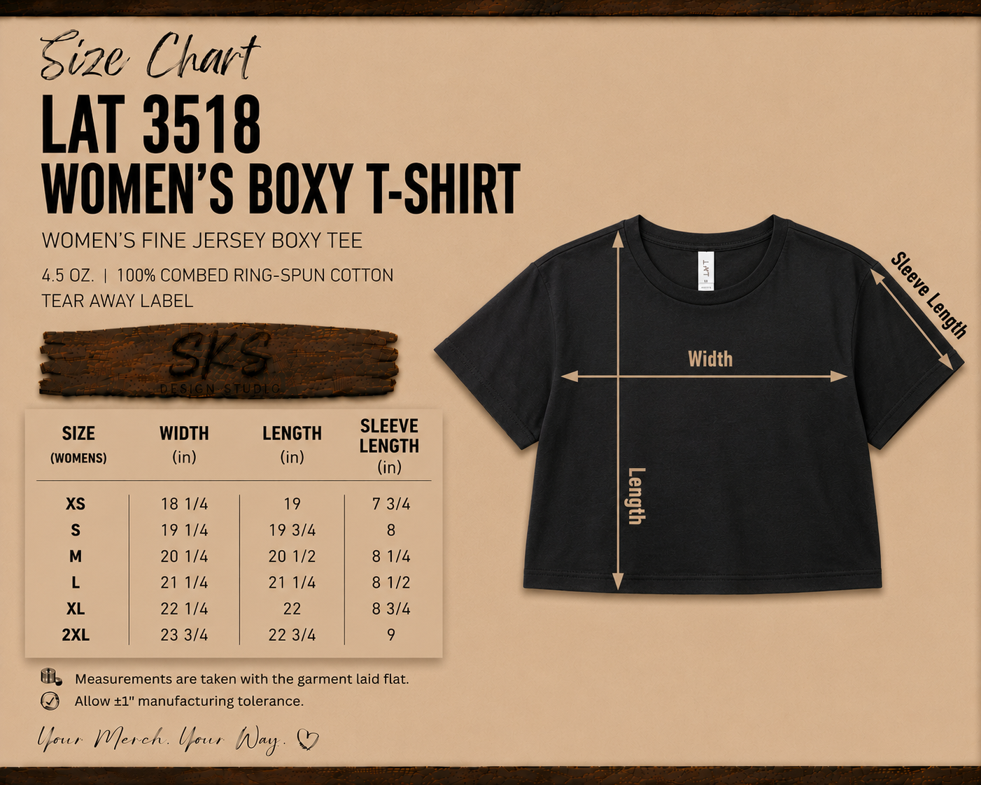 CUSTOM LOGO | Women's Boxy T-Shirt [LAT]