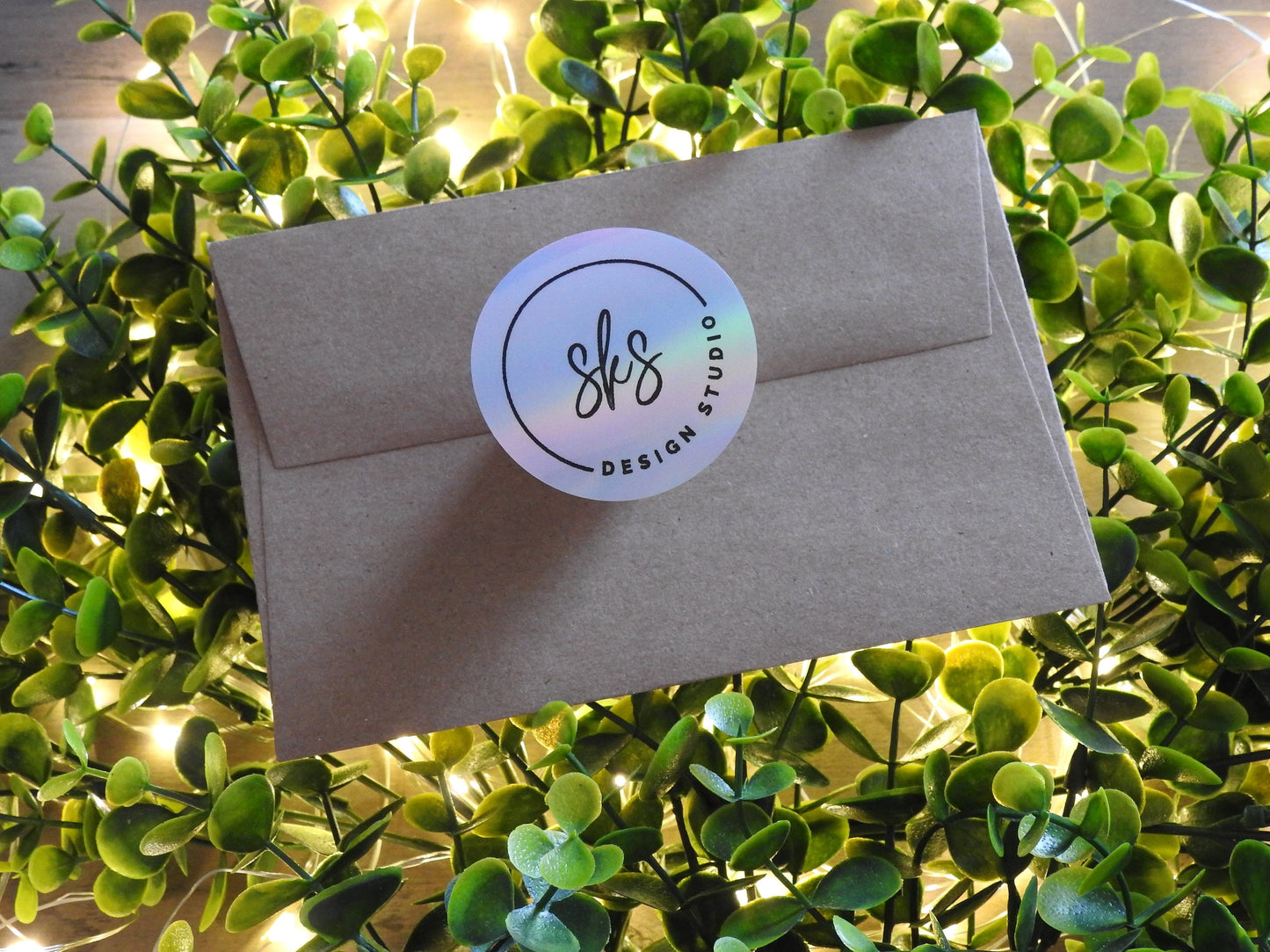 CUSTOM Holographic Logo Sticker | Happy Mail | Support Small Business | Small Business Shipping Stickers